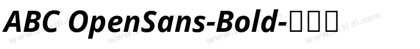 ABC OpenSans-Bold字体转换